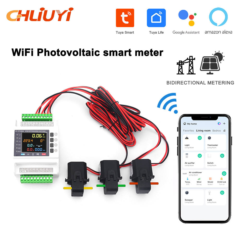 Diy Electronics Store - Tuya WiFi Smart Energy Meter Bi-Directional