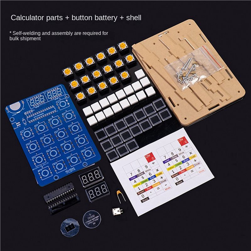 QWE-5X Calculator DIY Kit 51 M - Homemade Diy Electronics 评论和价格