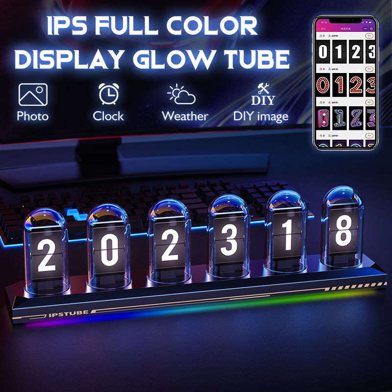 RGB Glow Tube Clock DIY IPS Co - Diy Analog Electronics 评论和价格