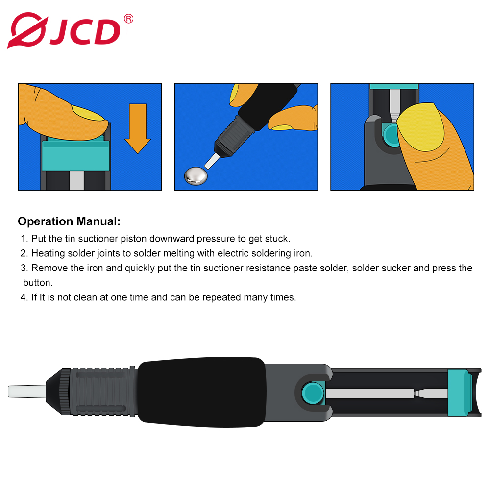 JCD Aluminum Metal Desoldering - Desoldering Pump Solder 评论和价格